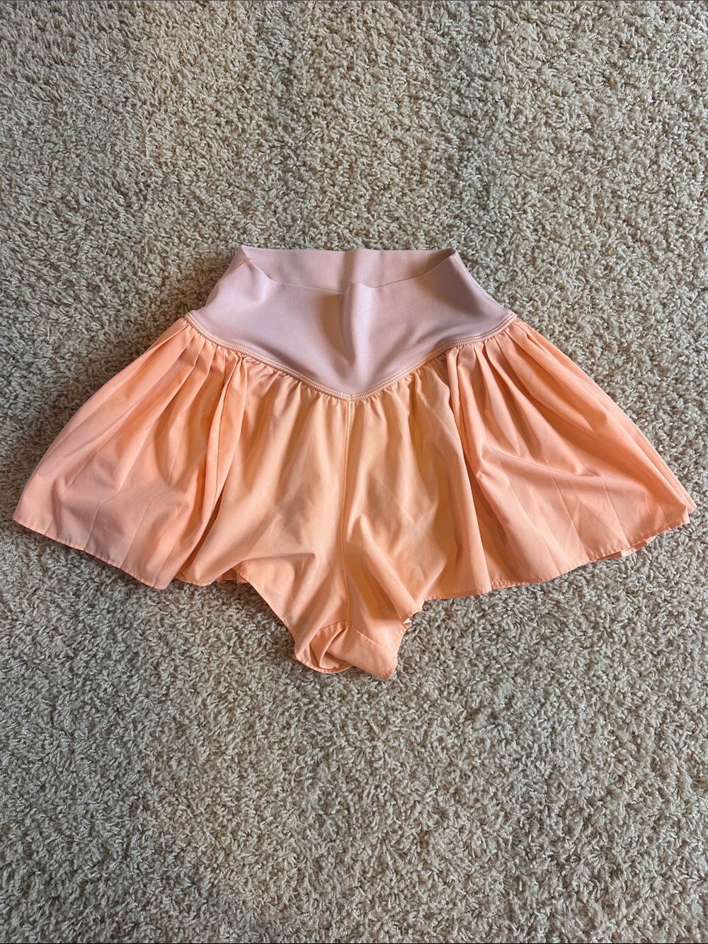 aerie Peach Pleated Flowy Athletic Shorts Size XS